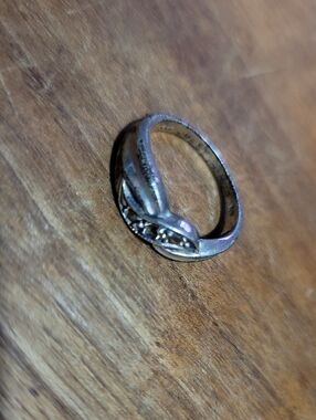 Vintage Chapal-Zenray Sterling Silver Marcasite Ring Size 7.5